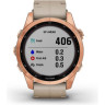 Часы GARMIN FENIX 7S – SAPPHIRE SOLAR EDITION ROSE GOLD TITANIUM WITH LIMESTONE LEATHER BAND 11376