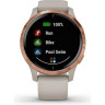Часы GARMIN VENU ROSE GOLD STAINLESS STEEL BEZEL WITH LIGHT SAND CASE AND SILICONE BAND 10559