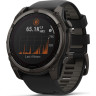 Смарт-часы GARMIN FENIX 8 – 51 мм, Solar Sapphire, титан с DLC-покрытием Carbon Gray и силиконовым ремешком черного/серого цвета 010-02907-11
